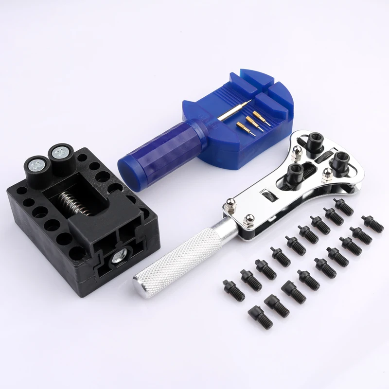 مجموعة أدوات إصلاح الساعات متعددة الوظائف لساعة أوميغا تيسو رولكس أداة إصلاح مزيل الأذن وحامل الساعات المطرقة