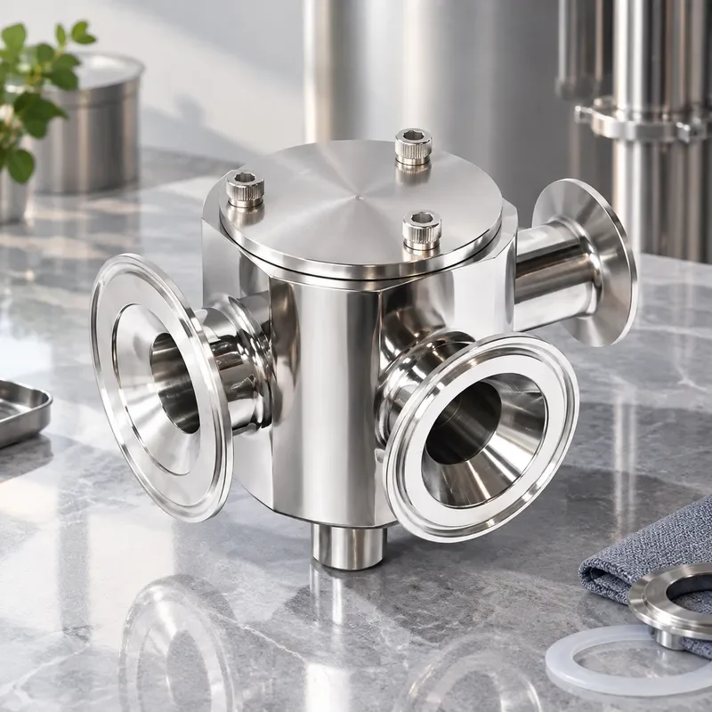 Three Way Rotary Pneumatic Filling Machine Quick Installation Paste Valve Packaging Machinery Parts High Cleanliness