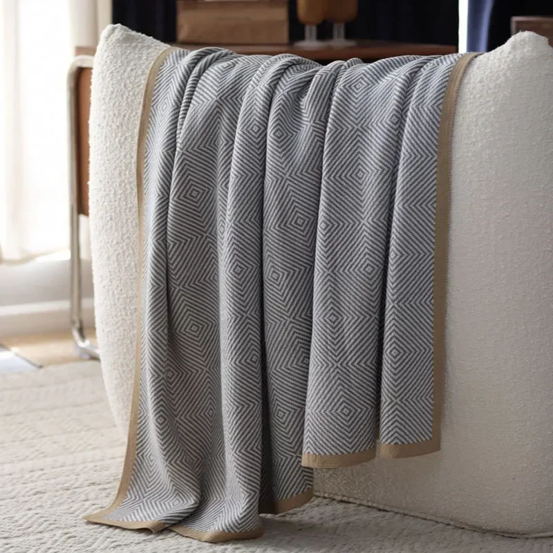 Nordic Throw Blanket Knitted Bedspread Home Decoration Sofa Cover Cozy Luxury Blanket for Bed Modern Simplicity Warm Large Shawl