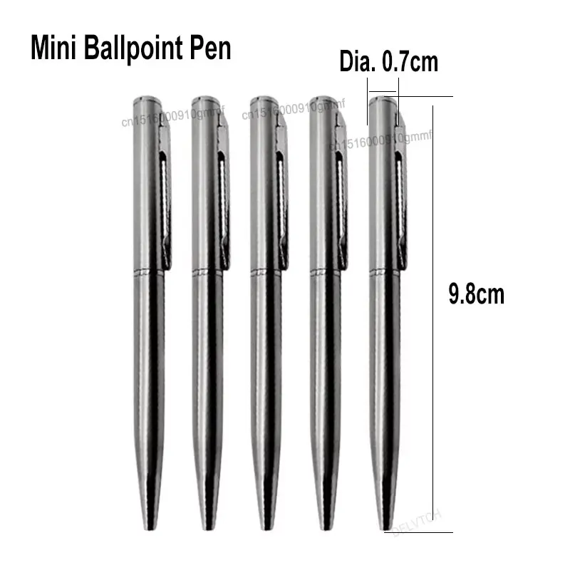 3/5/10/20/30/50Pcs Zestaw Mini Mały Metalowy Klips Długopis 0.7mm Końcówka Biuro Szkoła Kieszonkowy Rozmiar Podpis Długopis Niebieski Czarny Atrament — zdjęcie produktu 2