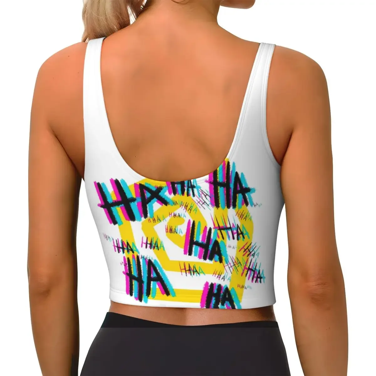 Custom Michael's Laugh The Magnus Archives Women Sports Bras High Impact Vest Gym Workout Yoga Crop Tank Top