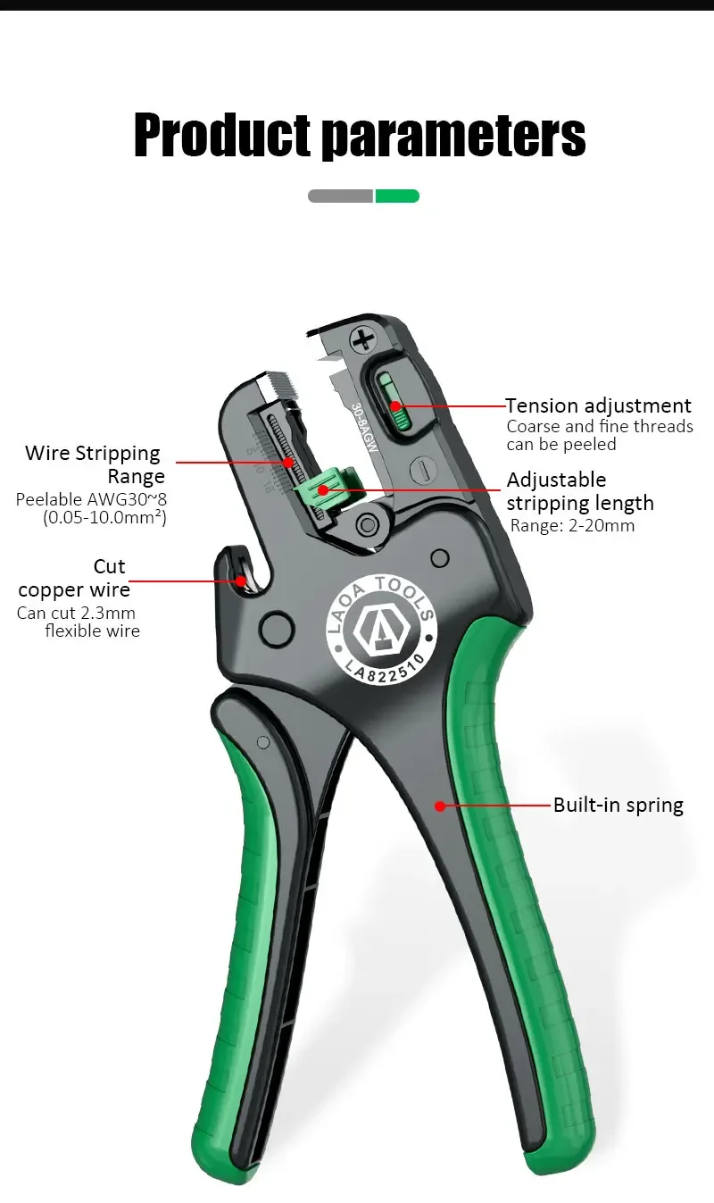 

Nippers Adjustable Electrician Pliers Multifunctional Fast Fully Automatic Wire Stripping Pliers Cable Cutting