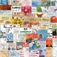 60pcs Tokyo Travel Souvenir Ticket Graffiti Stickers Cartoon Decals Kids Toy DIY Suitcase Scrapbook Phone Laptop Sticker