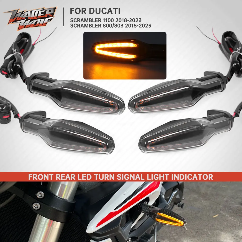 

For DUCATI Scrambler 1100 2018-2023 LED Indicator Flashing Light Turn Signal Blinker Fit Scrambler 800/803 Classic CafeRacer 400