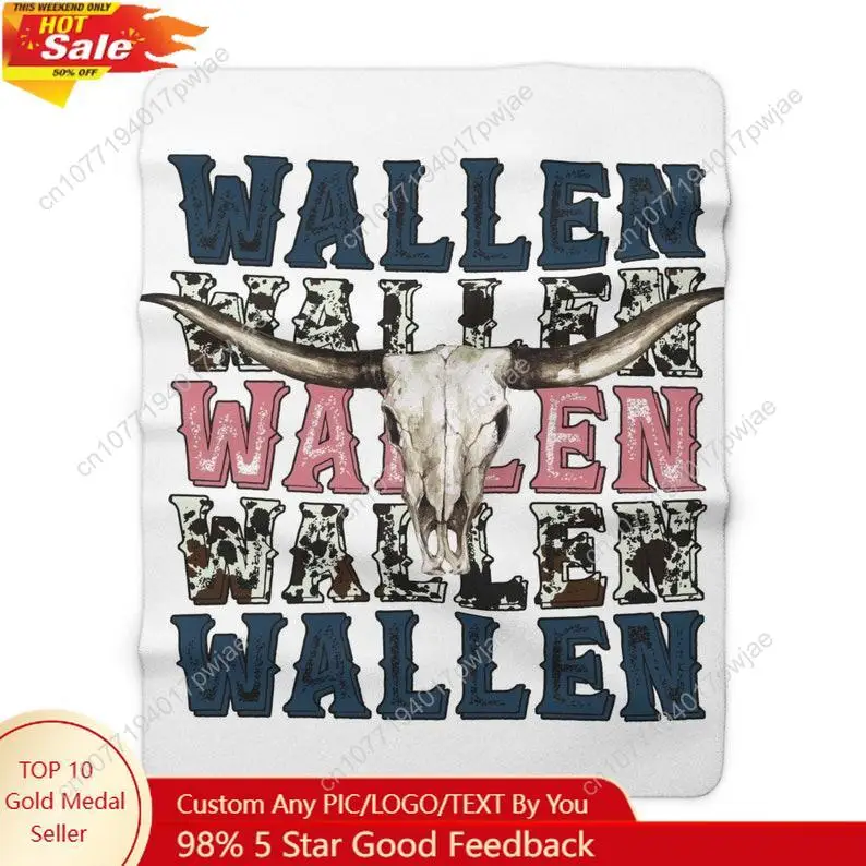 Morgan Blanket Wallen Blanket Country Music Gift Fleece Plush Blanket Custom blankets