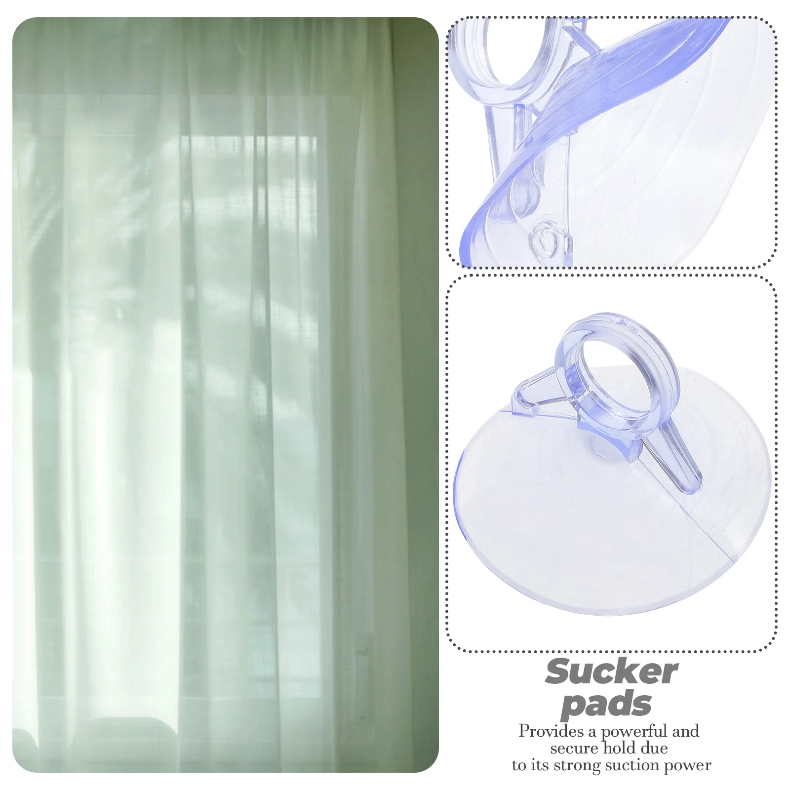 

100Pcs Windshield Sunshade Suction Cup 4.5cm Heavy Duty Clear Sucker Pad Strong Adhesive Suction Holder for Indoor Window Glass