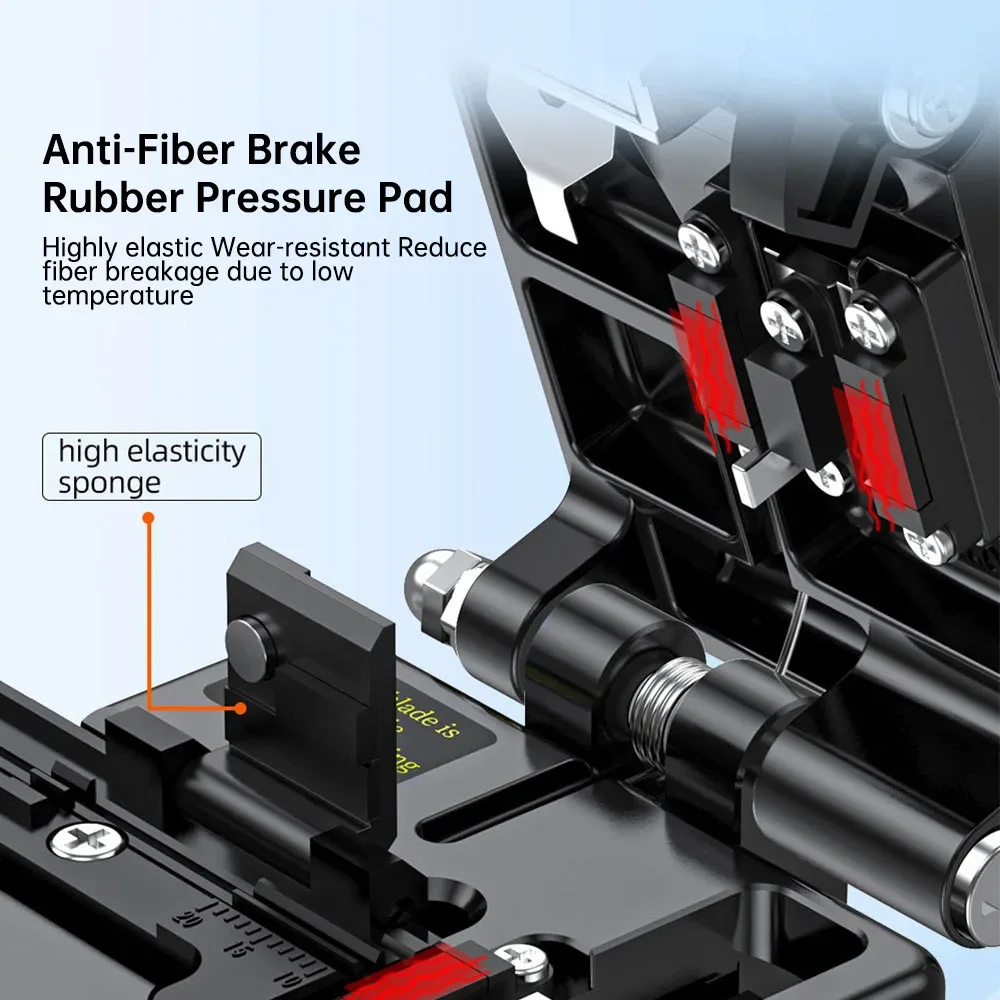 Natalink SKL-60S Optical Fiber Cleaver High Precision with 12 Surface Blades for FTTH Cable Cutting Durable Metal Optic Tool