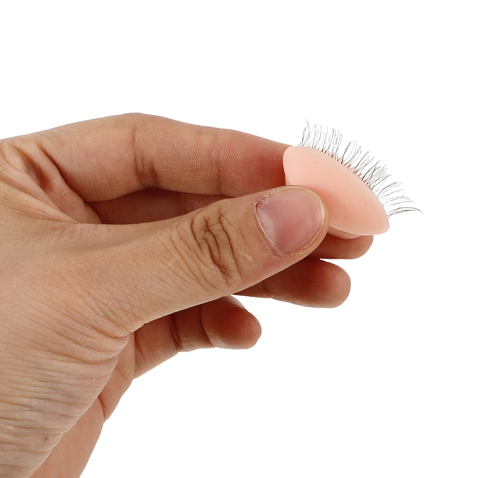 Palpebre di ricambio per pratica di estensione delle ciglia Occhi di pratica in silicone realistico Palpebre riutilizzabili per testa di manichino per ciglia