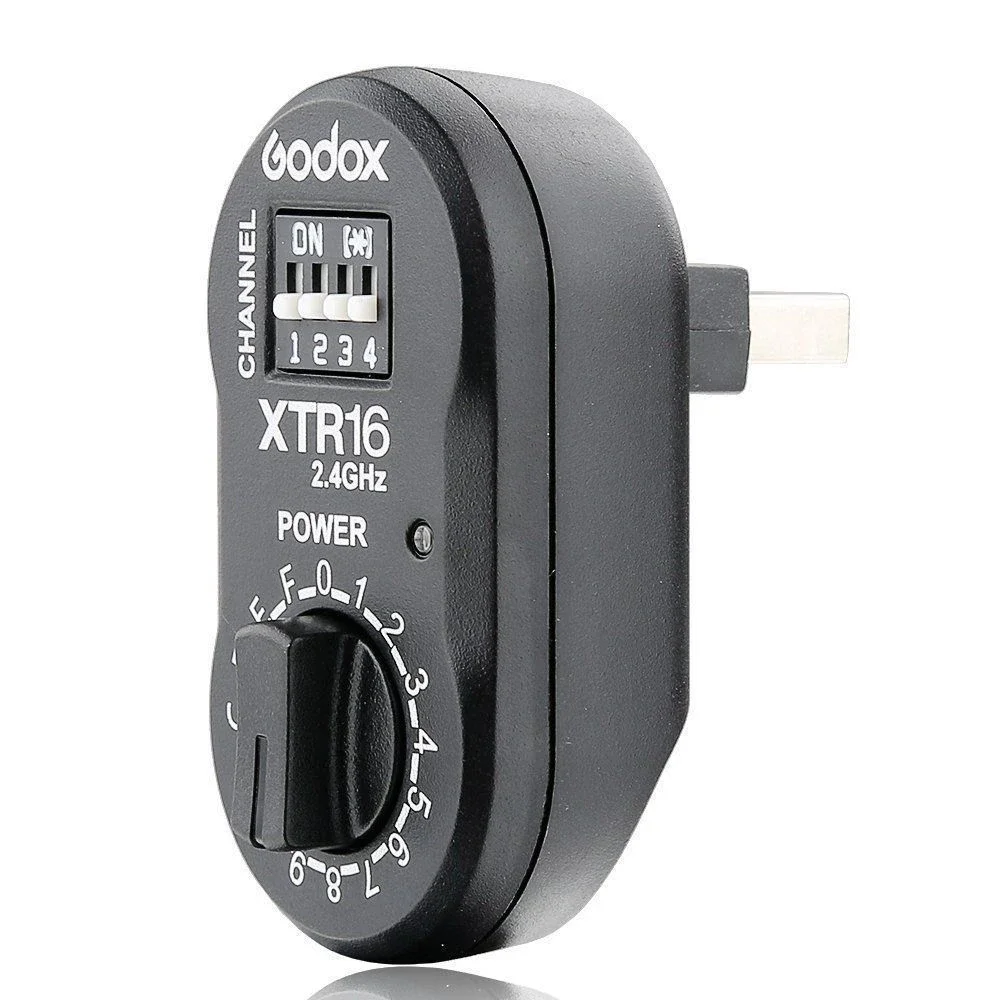 Godox XTR16 / XTR16S 2.4G Flash Receiver for X1TC X1TN XT-16 Transmitter AD360 AD180 Quicker QT QS GT GS SK DE/ V850 V860 Series