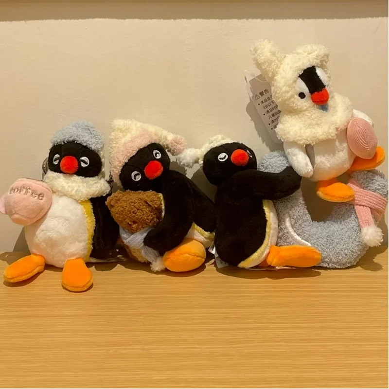 Nowa Lalka Pingu Pingwiny Zostawajcie Się Domem Seria Zabawki Królik Pinga Brelok Zawieszka Pingu Ciepło Przytulający Plecak Kawaii Prezent Zabawki