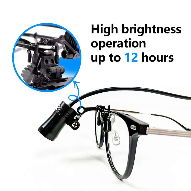 Berite 3W Headlight Belt Clip Type Headlamp with Optical Filter for Dental Loupes Lab Medical Magnifier Magnification Binocular