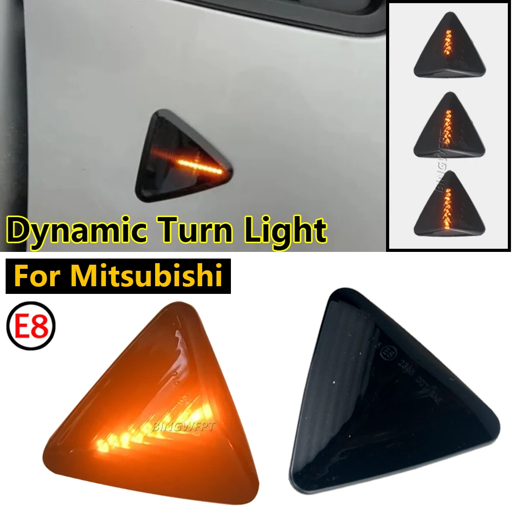 2 Pcs LED Dynamic Side Marker Turn Signal Light For Mitsubishi Colt CZC CZ3 Z23 Z24 Z25 Z33 Z34 Z3 2004-2012