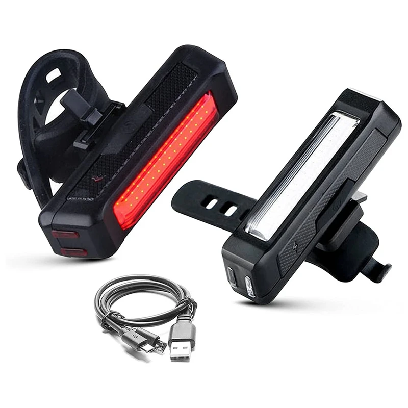 USB Rechargeable Bike Lights, Perfect For Skateboard Lights, Scooter Lights, Riding Accessories, White And Red LED