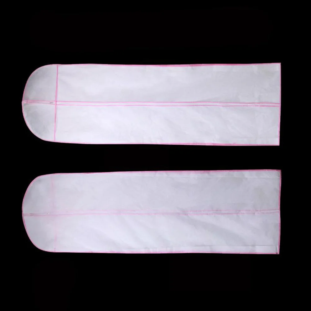 

1Pcs Dustproof Dress Cover Bag 180cm Long Non-Woven Fabric Garment Protector for Wedding Dress Clothes Storage Carry