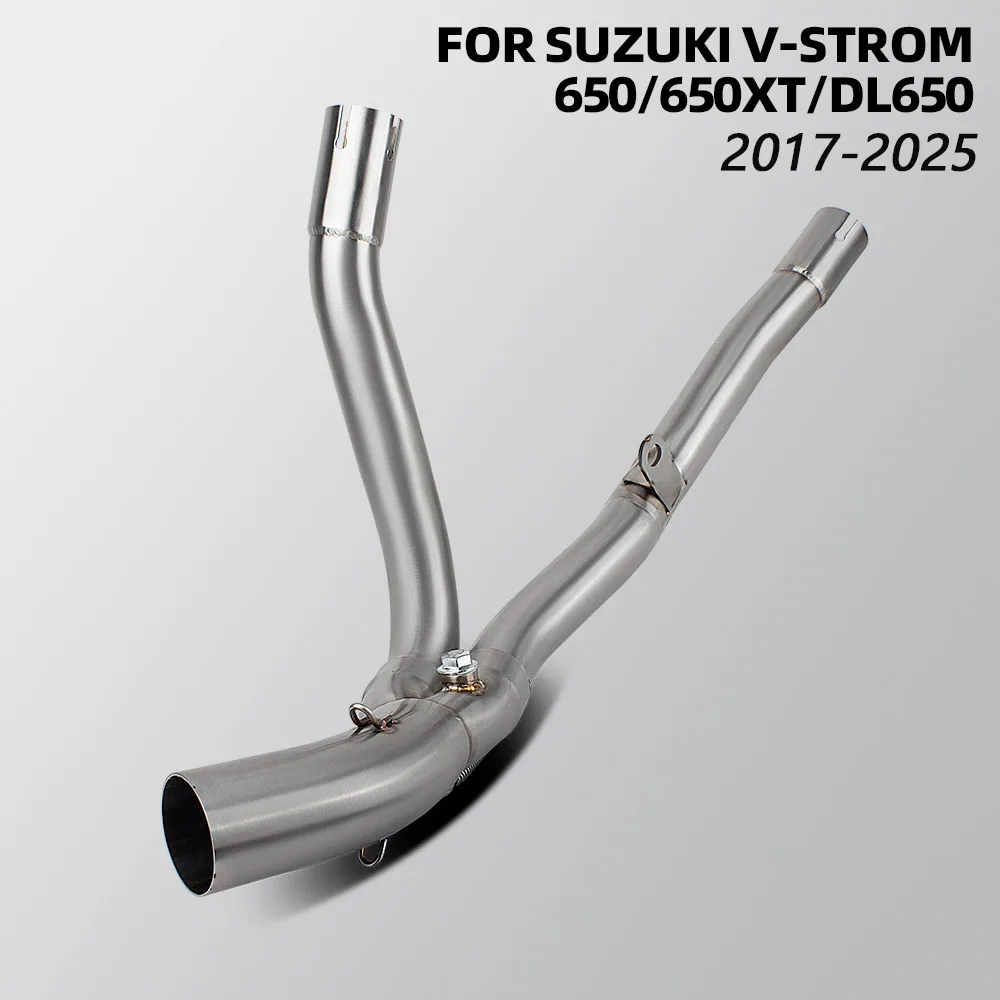 Vstrom650 Exhaust Pipe For Suzuki V-Strom 650/650XT DL650 2017-2025 Motorcycle Exhausts Kit 51MM Adapter Middle Link Tube