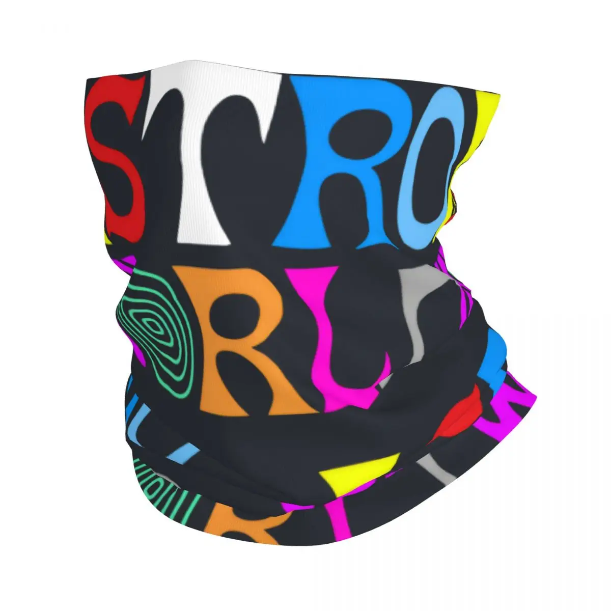 AstroWorld Logo Neck Gaiter Printed Unisex Face Mask Scarf Warm Headband Hiking Windproof
