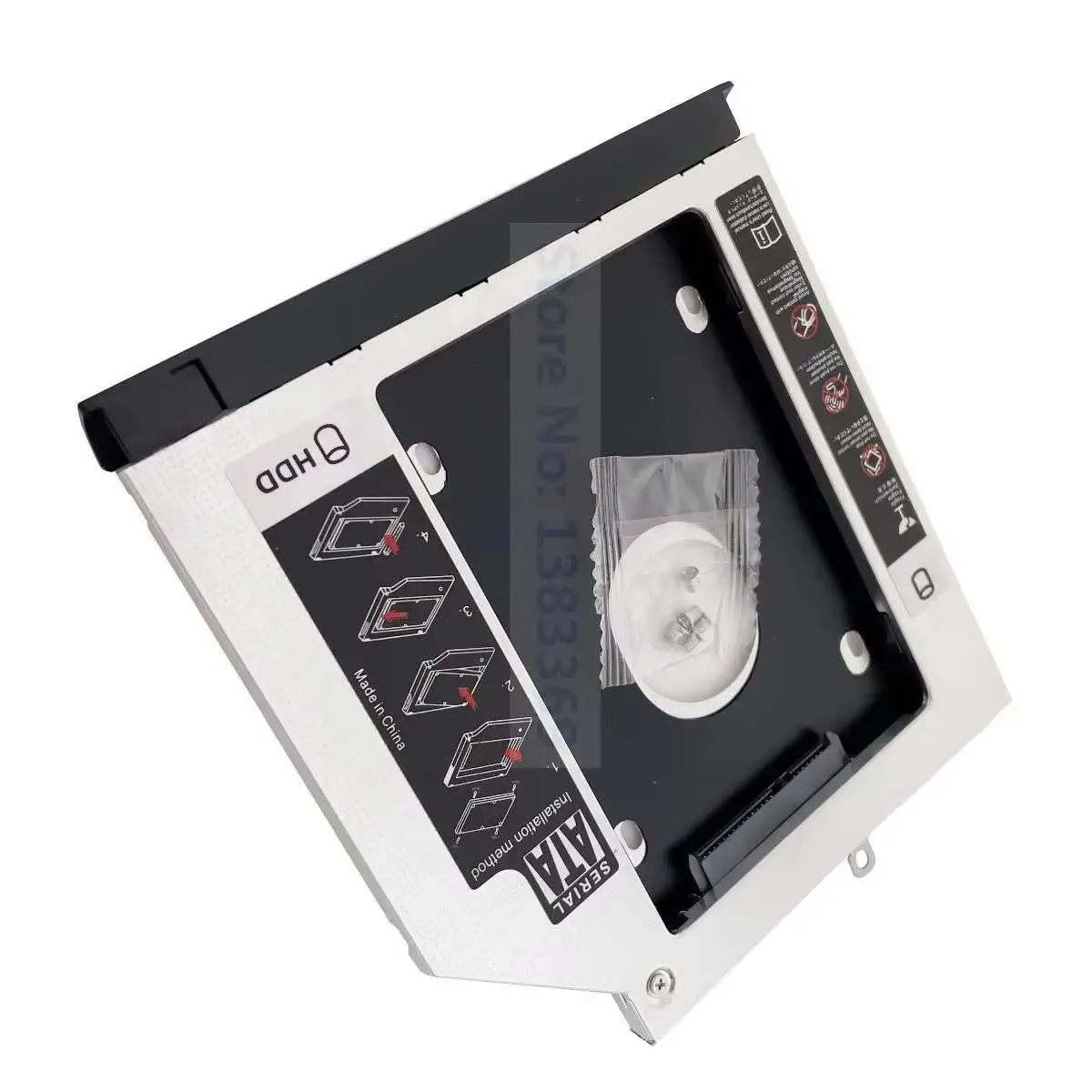 With Panel 2nd Secondary 2.5 Hard Drive SSD HDD Optical bay Caddy Frame Bracket for Acer Aspire E5-422G E5-432G E5-473G K4000