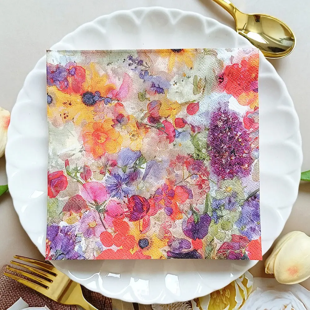 Fashionable Printed Napkins For Holiday Party Table Decor Disposable Soft Absorbent Paper Serviettes Wedding Festive Supplies