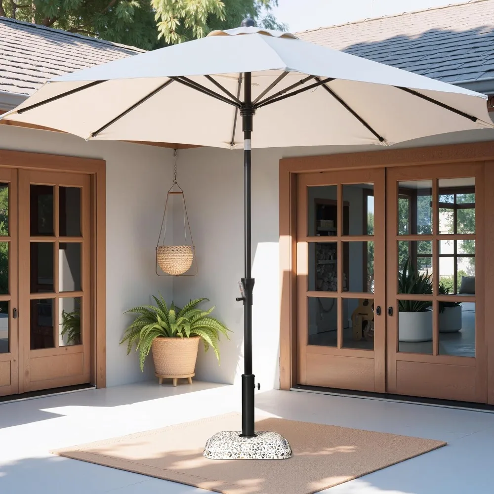 

Patio Umbrella Base, 45lbs, Square Cobblestone Concrete Stand, Heavy Duty Market Umbrella Stand for Outdoor, Lawn, Deck.