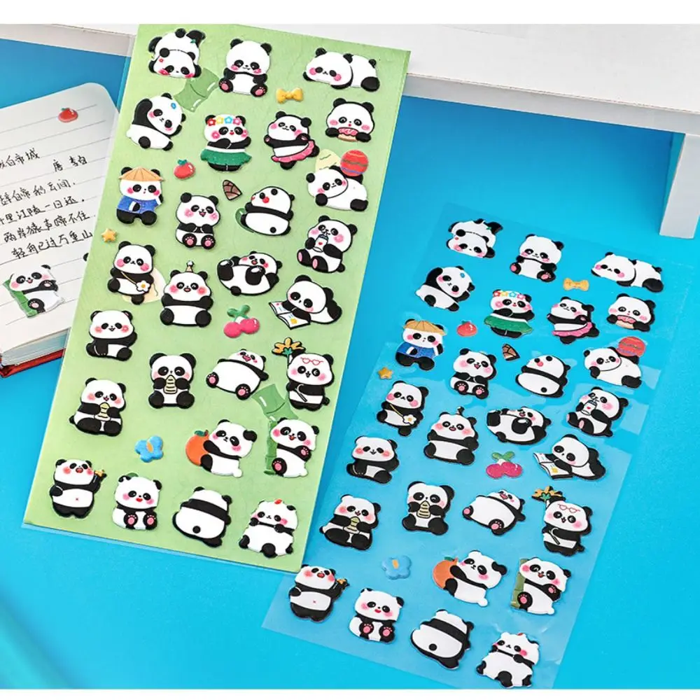 3D Bubble Panda PVC Sticker Decorative Waterproof Panda Bubble Sticker Kawaii DIY Foam Stickers Children's Gift