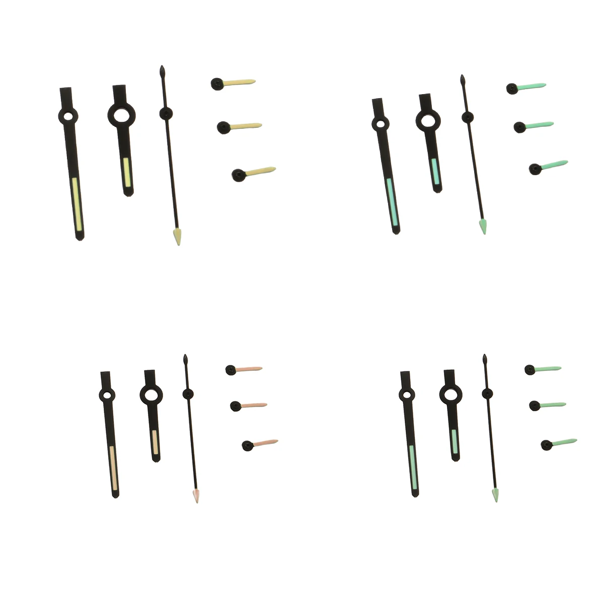 VK63 VK63A Green Luminous Watch Hands Quartz Movement 3.8 8.5 13 13.5mm Hour Minute Second DIY Replacement Kit Watch Pointer