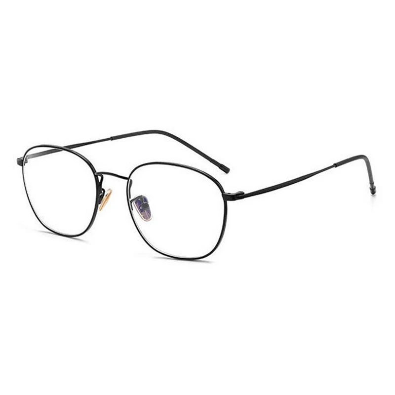 Metal Anti-blue Light Computer Glasses Women Men 1.56 Aspherical Myopia Lens Prescription Eyeglasses 0 -0.5 -0.75 -1.0 To -6.0