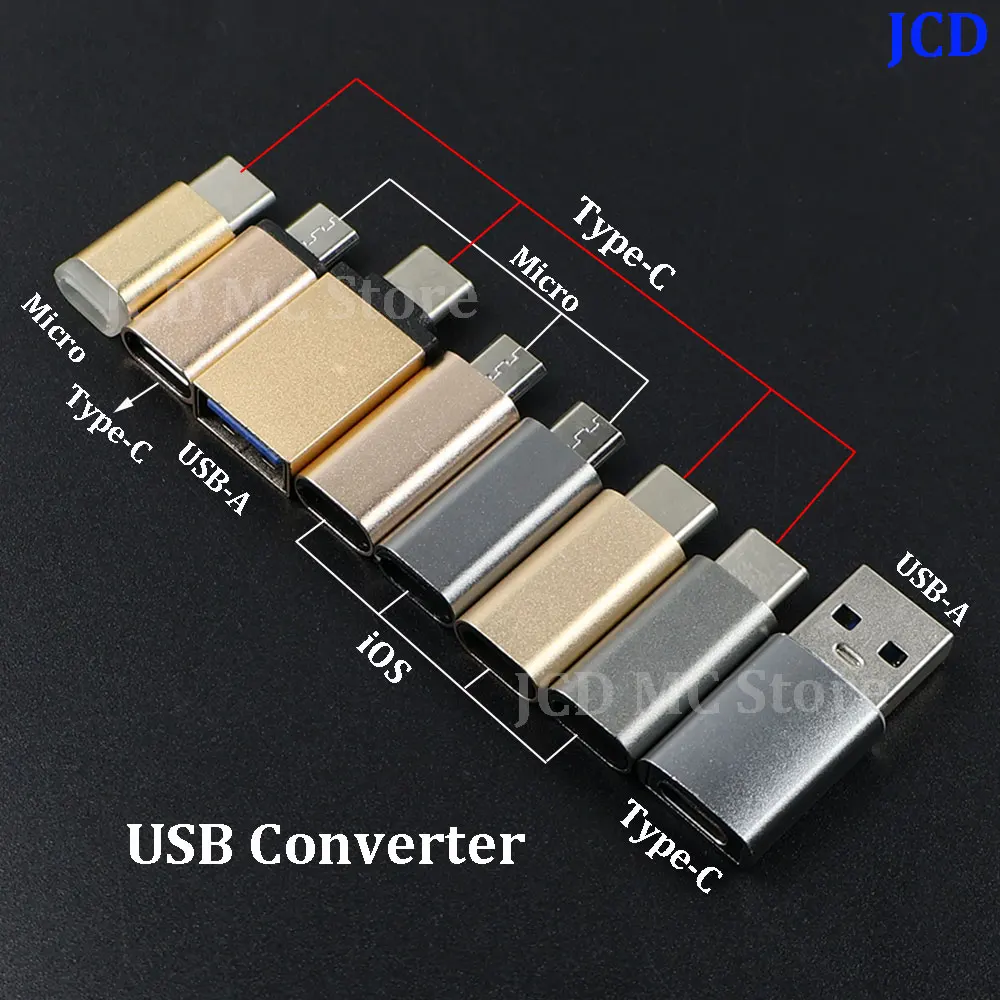 

10/5/3/1piece golden Type C USB Converter Adapter FOR HUAWEI OPPO VIVO Type C/IOS to Micro USB Adapter for Samsung S8 Xiaomi
