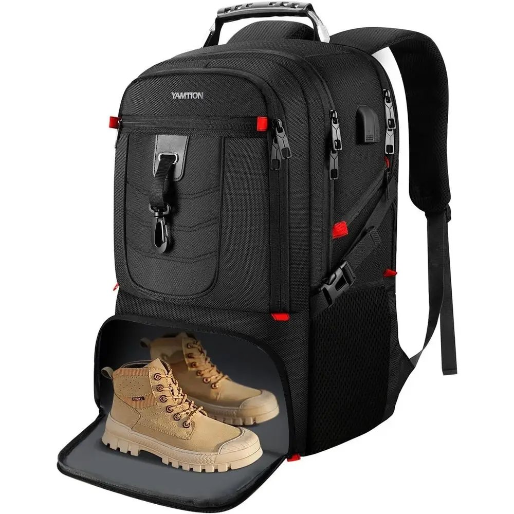 

Laptop Backpack with Shoe Compartment for USB Charging, Ideal for Sports, Gym, College, Hiking, and Camping