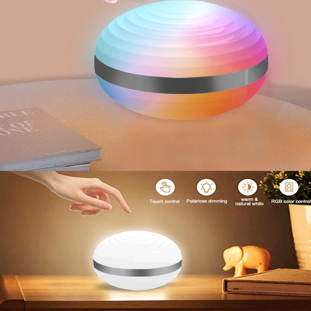 RGB Bluetooth Touch Saturn Led Night Light 5V USB Remote Control  Music Rhythm Living Bedroom Desktop Atmosphere Descorate Lamps