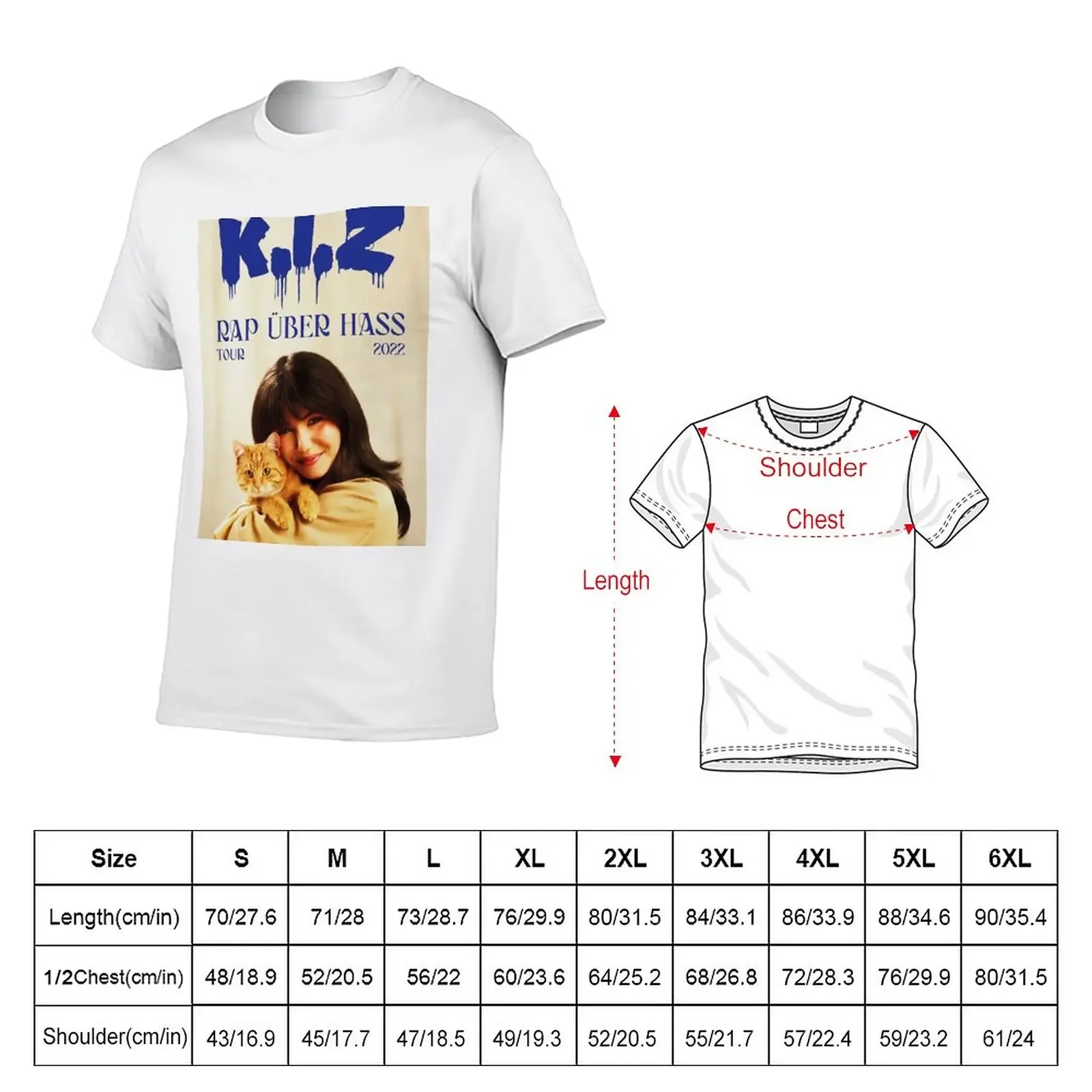 K.I.Z Tour Poster T-Shirt Short sleeve tee blanks sweat t shirt men