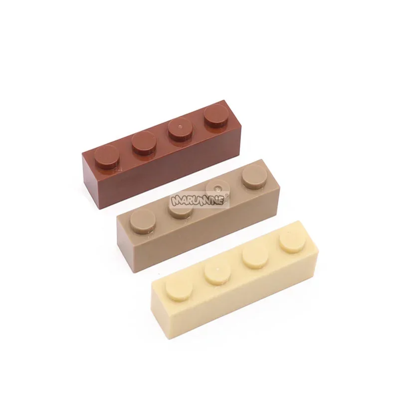 MARUMINE 100PCS/Lot 1X4 Dots Idea MOC Bricks Designer Building Blocks Accessories Parts 3010 DIY Educational Toys for Children