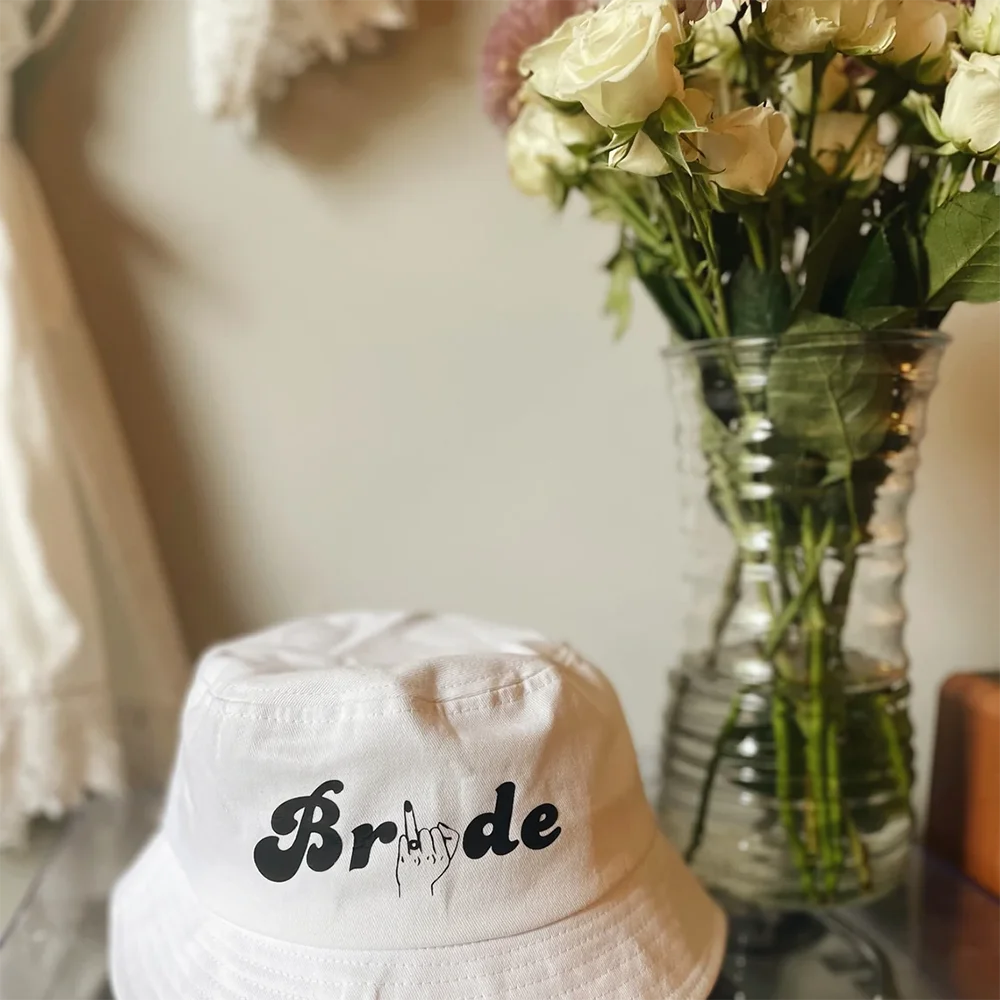 2025 Funny Bride Bucket Hat Bride To Be Gift for The Bachelorette Party Supplies Bridesmaid Gift Bridal Shower Wedding Decor