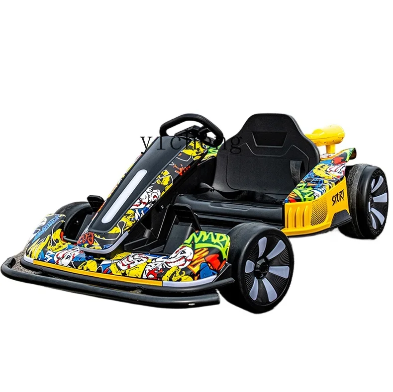 Tqh Children's Go-Kart Four-Wheel Steam Drift Car Can Take Adult Boys and Girls Children's Toy Car Charging