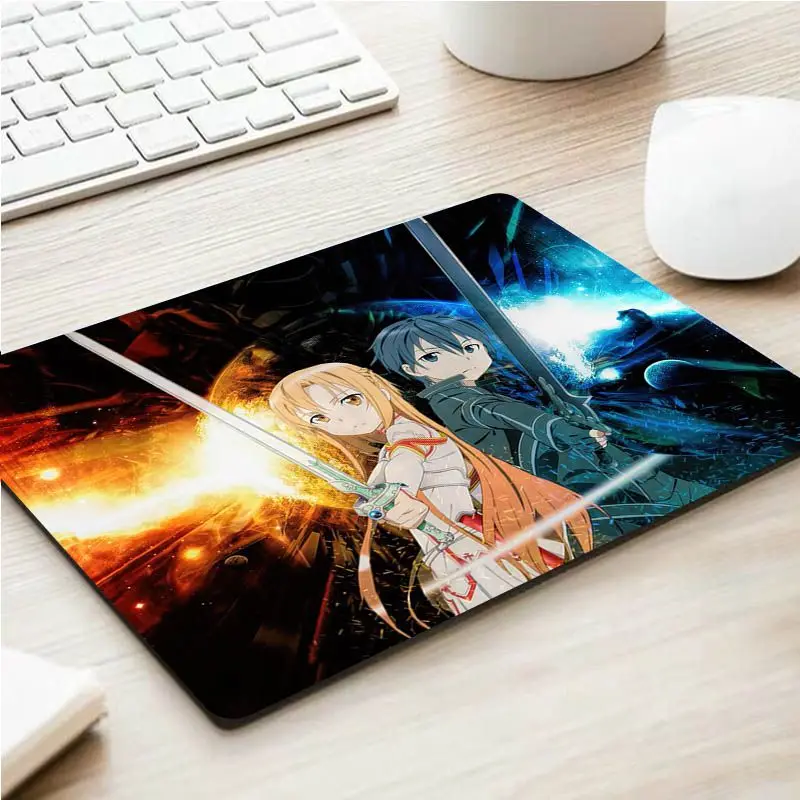 Sword Art Online Sao Anime Office Student Gaming Verdicktes großes Schreibpad Rutschfestes Kissen Mauspad für Teenager-Mädchen-Schlafzimmer