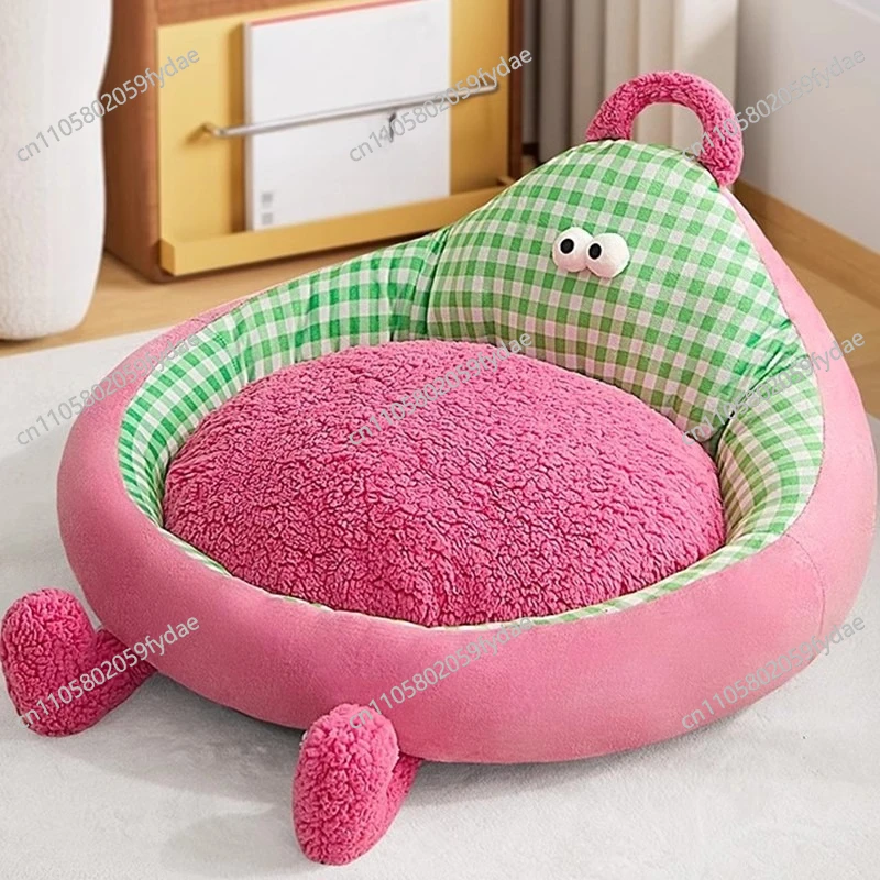 Plush Sofa-Style Pet Mat: All-Season Cushioned Bed for Small Breed Cats & Dogs Like Bichon, Provides Warmth in Cool Weather