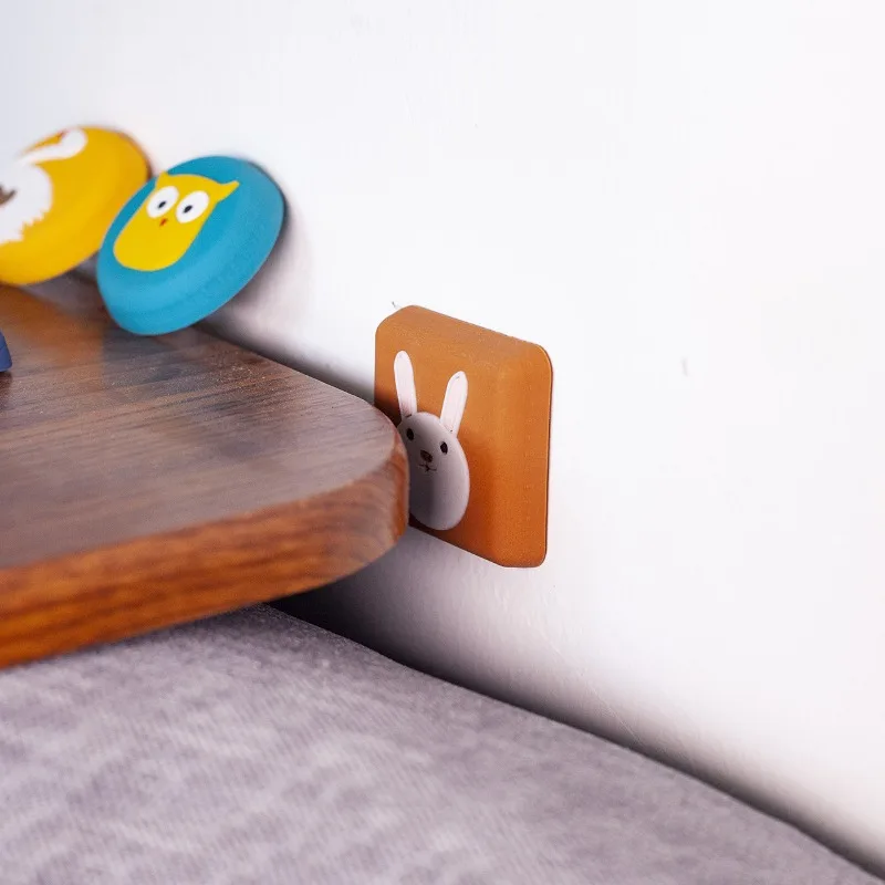 Cute Cartoon Silicone Bumper Pads - Extra Thick Self-Adhesive Wall Protector for Door Handles, Furniture & Corner Safety Guard