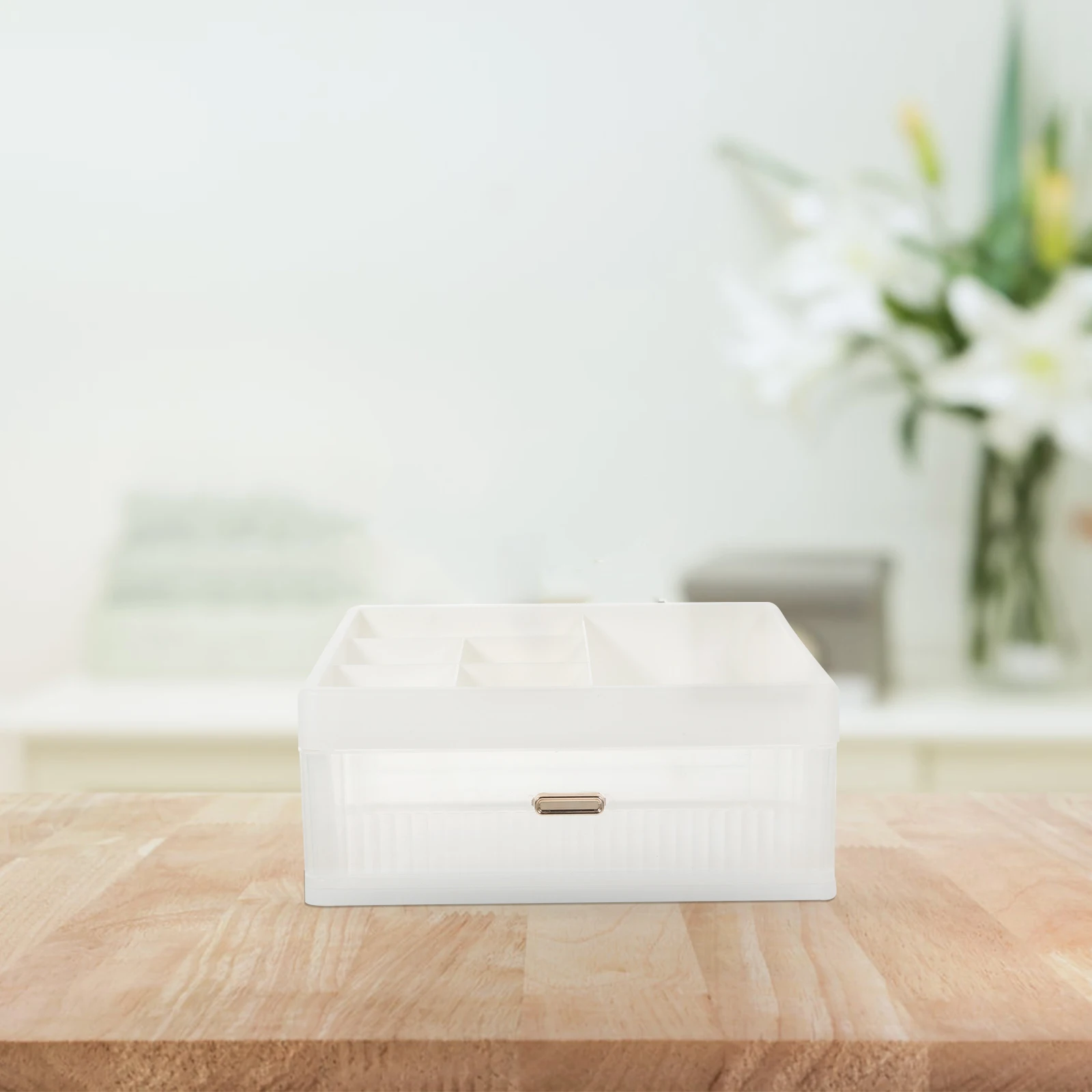 

Transparent Drawer Desktop Organizer Makeup Storage Case Drawer Organizer Compact Practical Lightweight for Desk Papers