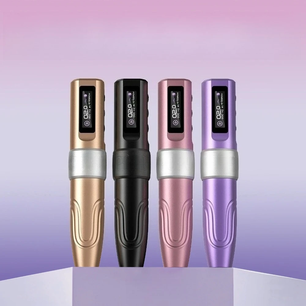 Wireless Battery Tattoo Pen Machine Permanent Makeup for PMU & SMP OLED Digital Display Power Pack Tattoo Gun
