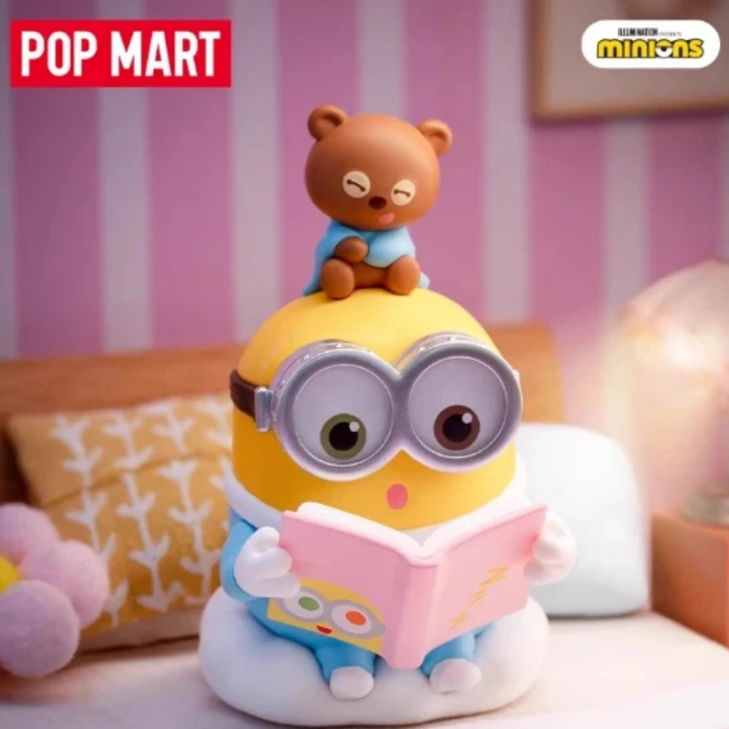 

New POPMART Minions Bedtime Stores By Bob And Tim Series Blind Box Kawaii Anime Figure Mystery Surprise Trendy Ornaments Gift