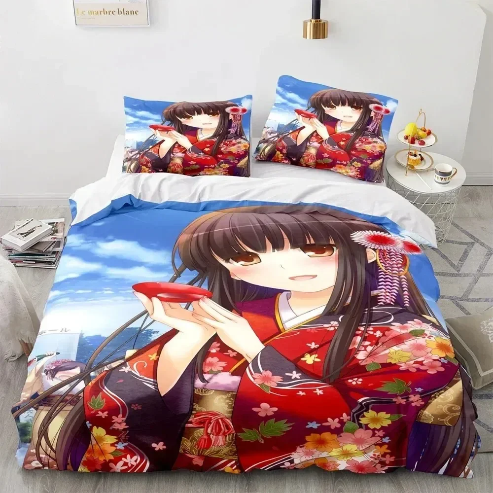 

Anime Kawaii Sexy Girl 3D NEW Duvet Cover Pillowcase Bedding Set Adult Boy Girl Bedroom Decoration Children Single Double Large