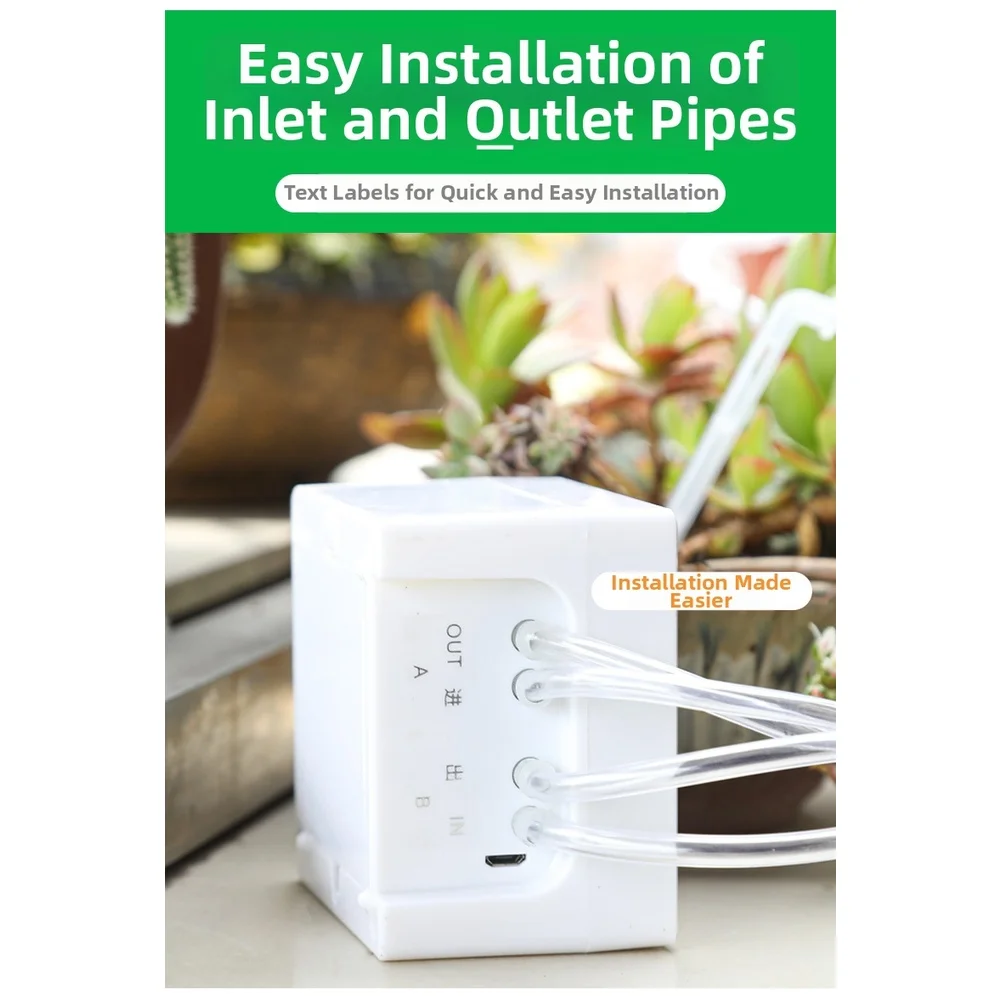 Indoor Dual Pump Watering System with Smart Timer Adjustable Irrigation Cycles and Large LED Display for Precise Plant Watering