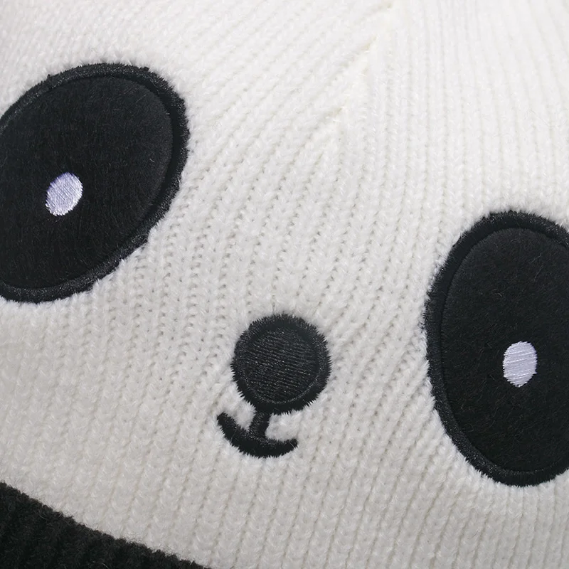 New Cartoon Animal Panda Cap Kawaii Unisex Fashion Woolen Cap Knitting Pullover Hat Warm Hats Autumn Winter Accessories