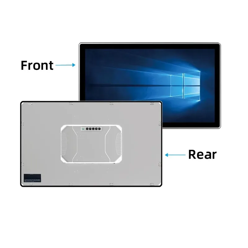 27 inch industrial capacitive touch screen LCD VGA high definition with button IP65 waterproof industrial monitor