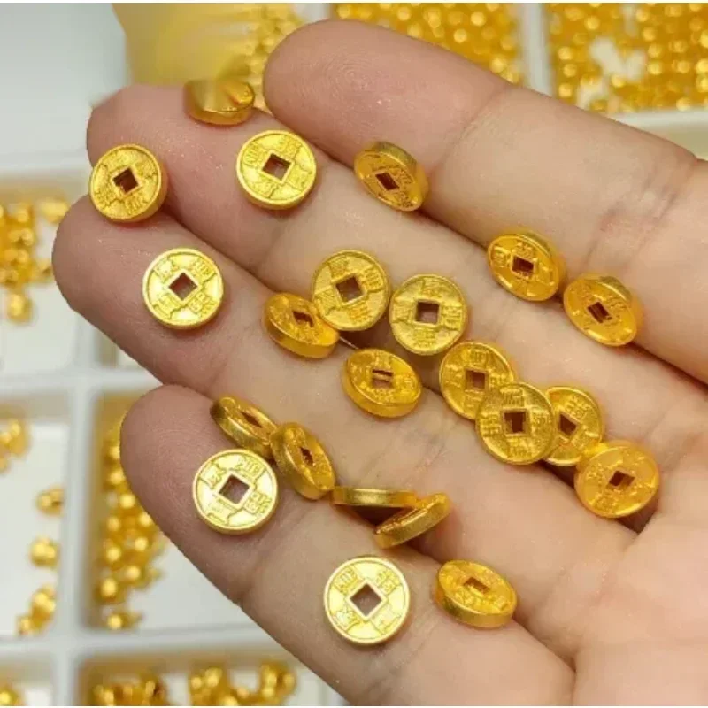 Eldorado Gold  24K Pure Gold Coins 999 Yellow Gold Emperor Coin Bracelet Red Strap 999 coins 8mm