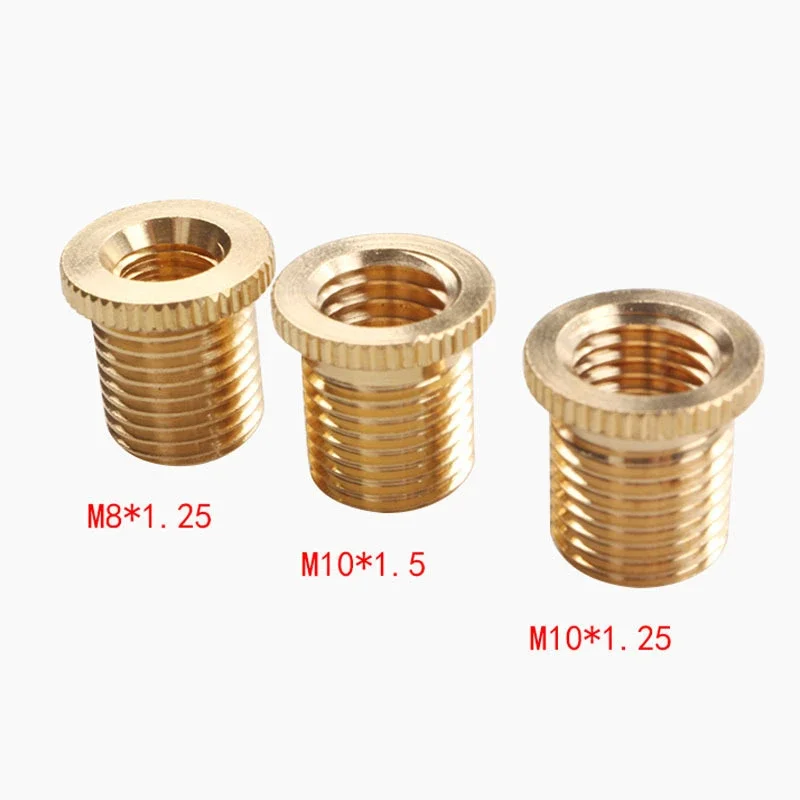 Miedziany adapter gałki zmiany biegów gwint wewnętrzny M8*1,25/M10*1,25/M10*1,5 do pokrętła uniwersalnego