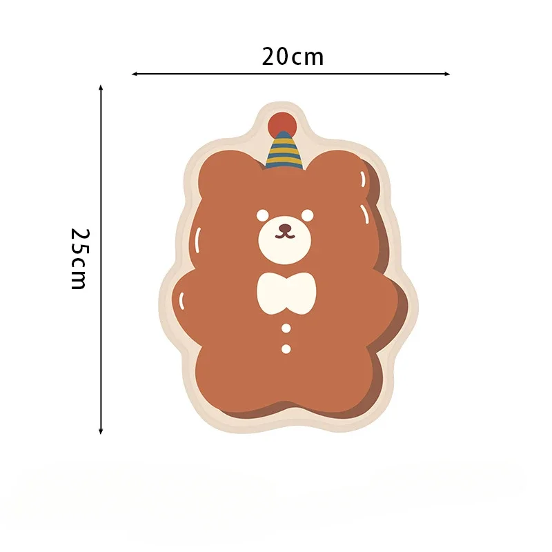 Diving Bear Mouse Pad Cartoon Cookie Man Non-Slip Rubber Small Mousepad Cute Girls Office  Accessories Mat For Pc Gamer Pad