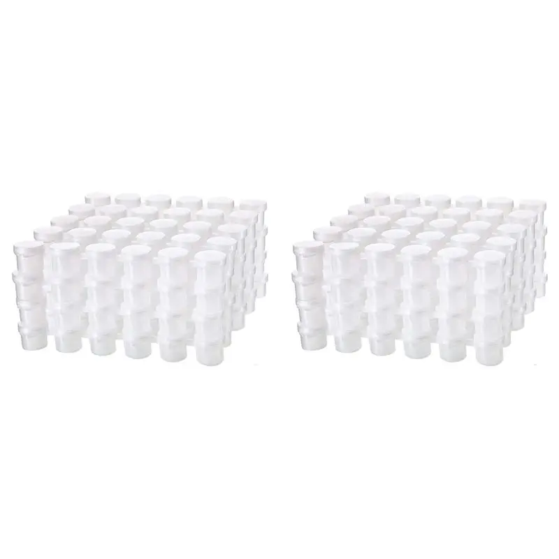 100 Strips Empty Paint Pots 5 Ml Paint Pots Strips Storage Containers Painting Arts Crafts Supplies, 600 Pots In Total-AT36