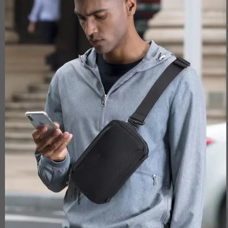 

Мужской клатч, повседневная мужская водонепроницаемая нагрудная сумка из ткани Оксфорд большой вместимости, сумка через плечо