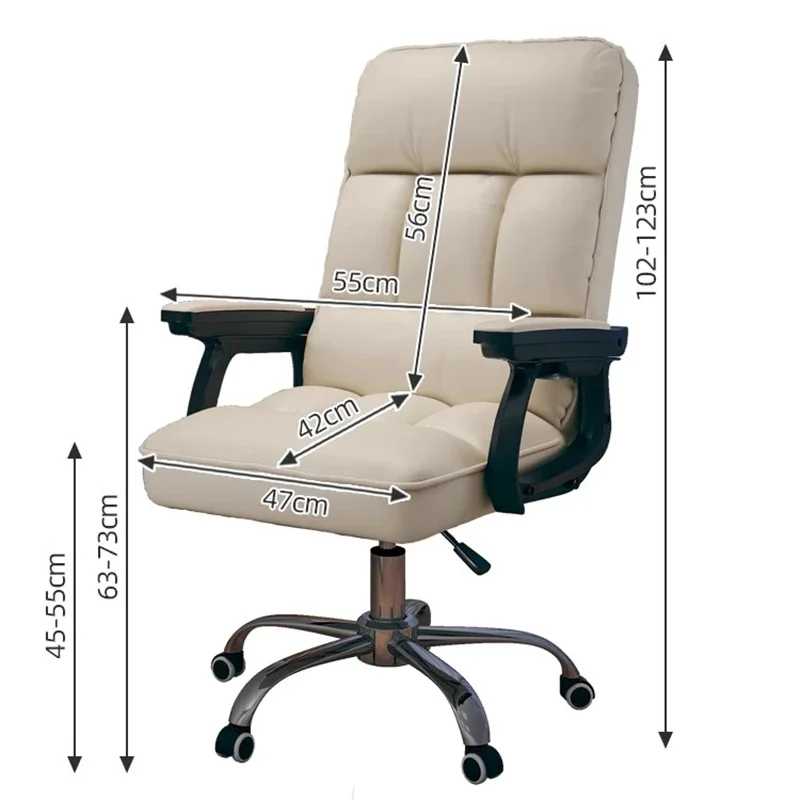 Nordic White Office Chair Glides Modern Luxury Comfortable Computer Gaming Chair Simple Swivel Cadeira De Gamer Office Furniture