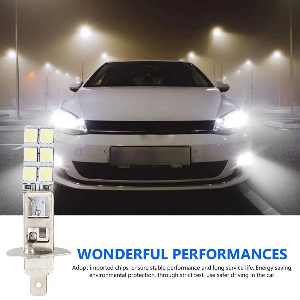 Led Fog Lamp Auto Driving Running Lamps Led H1-12smd-5050 Beam Lamp Low Bright Csp Super Drl Led High Kit Headlight Y8r0